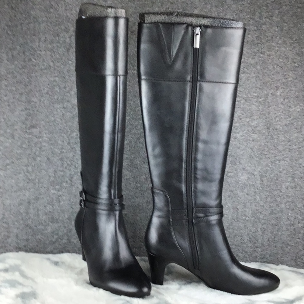 Bandolino Black Knee-High Leather Boots Size 7.5M